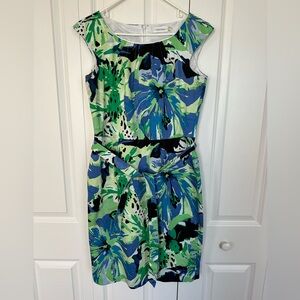 Calvin Klein Floral dress with a sash